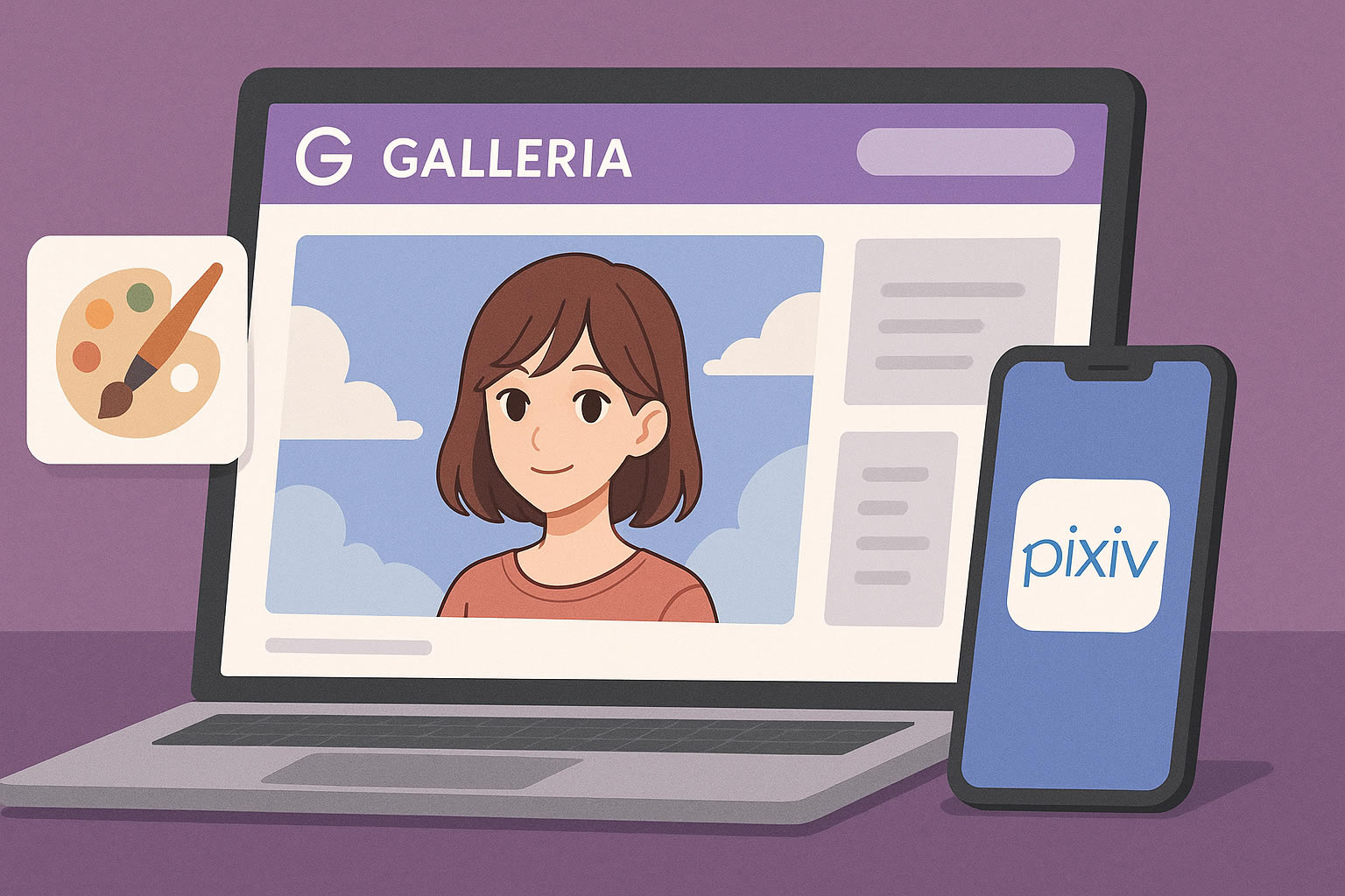 創作SNS GALLERIA[ギャレリア]でイラスト投稿！使い方からPixivとの違いまで徹底解説