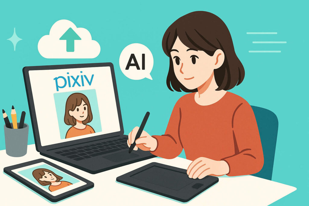 【初心者必見】Pixivでイラスト投稿する完全ガイド！見てもらえるコツとAIイラストの向き合い方