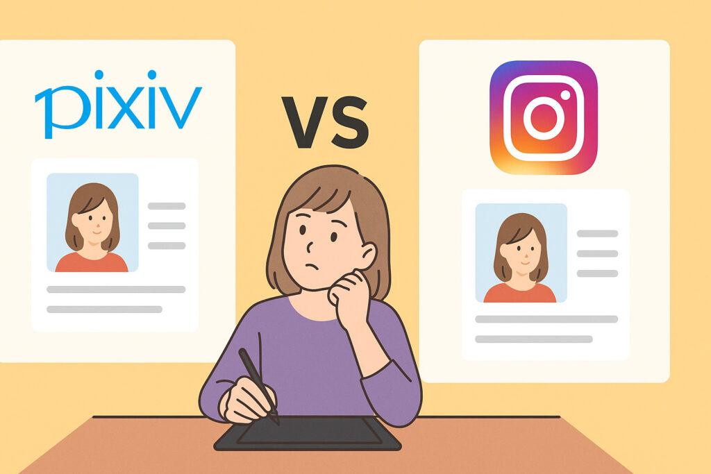 【どっちがいい？】イラスト投稿はpixivかInstagramか？クリエイターが知っておくべき違いと使い分けを徹底解説
