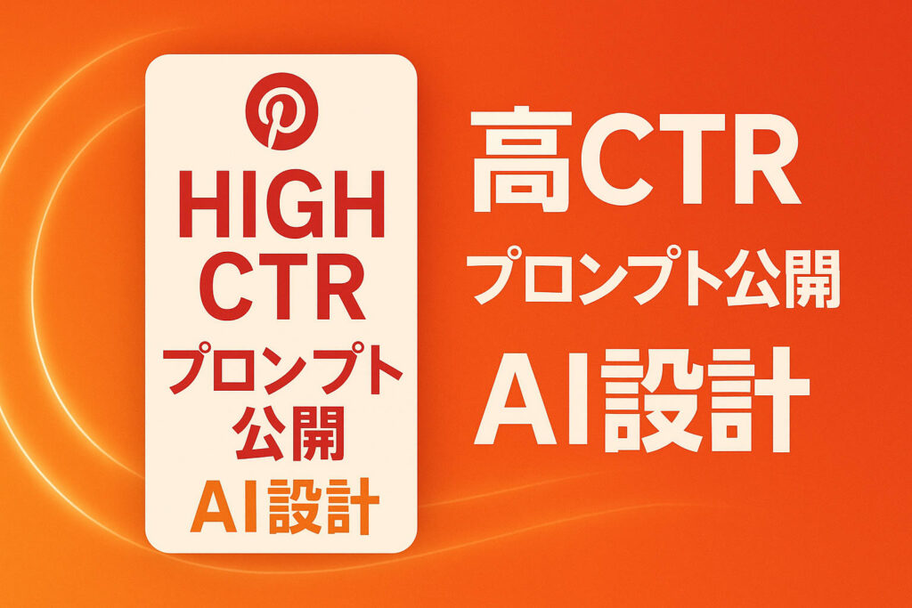CTR爆上がり！Pinterestに「刺さる」サムネをAIプロンプト型で秒速設計する神技