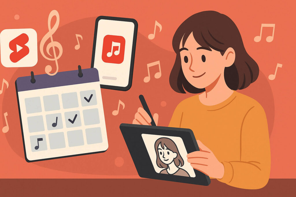 YouTube Shorts登録者1,000人へ！音楽×アートの「投稿カレンダー」完全攻略